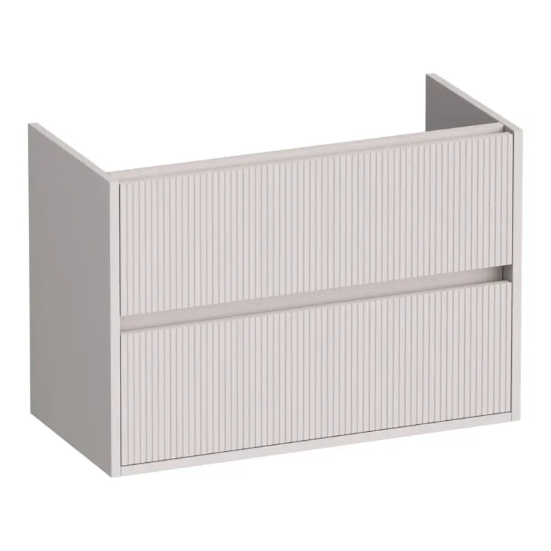 Brauer Adore Wavy onderkast ondiep 80cm met 2 softclose lades zand mat Gecertificeerd