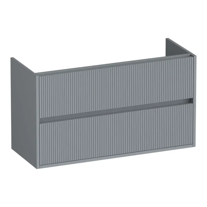 Veilige Betaling Brauer Adore Wavy onderkast ondiep 100cm met 2 softclose lades grijs mat