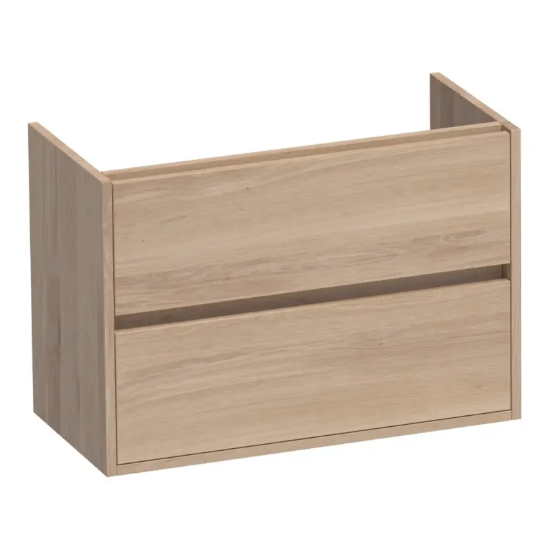 Brauer Adore onderkast ondiep 80cm met 2 softclose lades lamellen eiken naturel Fabrieksprijs