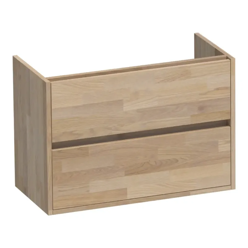 Brauer Adore onderkast ondiep 80cm met 2 softclose lades vingerlas eiken grijs Lage Prijs