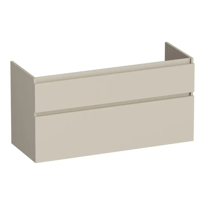 Brauer Delight onderkast 120cm met 2 softclose lades en 1 sifon uitsparing beige mat Finale Uitverkoop