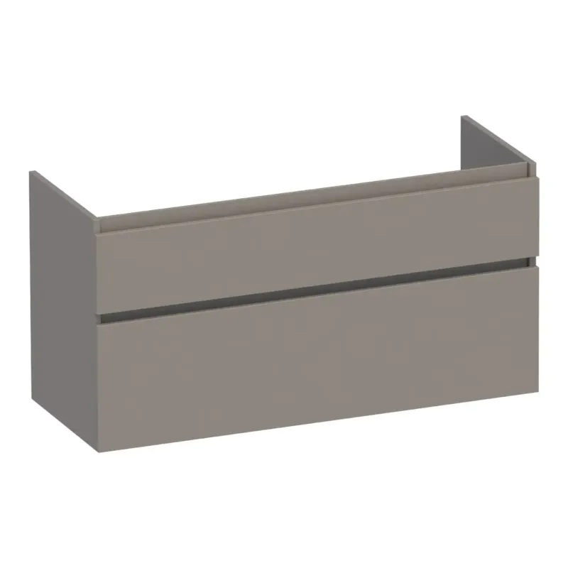 Brauer Delight onderkast 120cm met 2 softclose lades en 1 sifon uitsparing taupe mat Koop Online