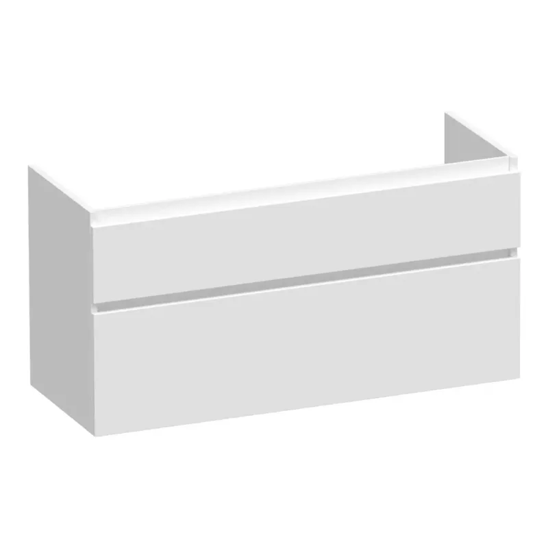 Brauer Delight onderkast 120cm met 2 softclose lades en 1 sifon uitsparing wit mat Direct Verzonden