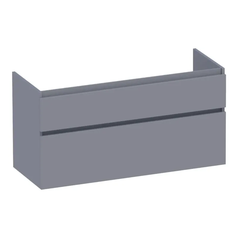 Actieprijs Brauer Delight onderkast 120cm met 2 softclose lades en 2 sifon uitsparingen grijs mat