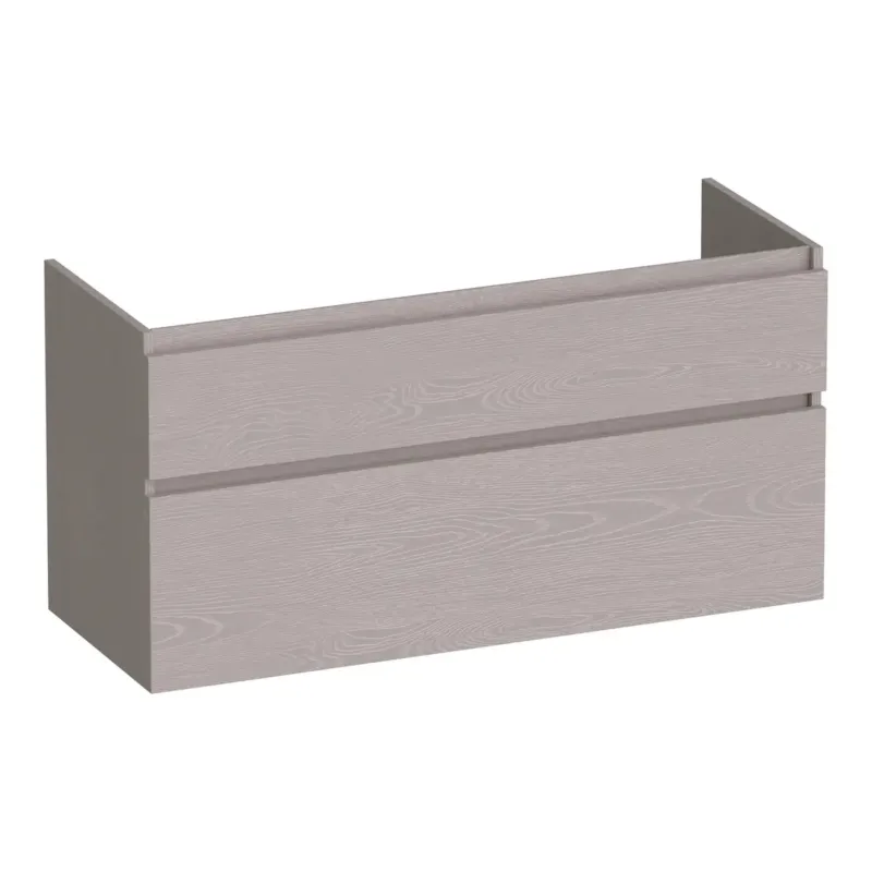 Brauer Delight onderkast 120cm met 2 softclose lades en 2 sifon uitsparingen timber greige Fabrieksprijs