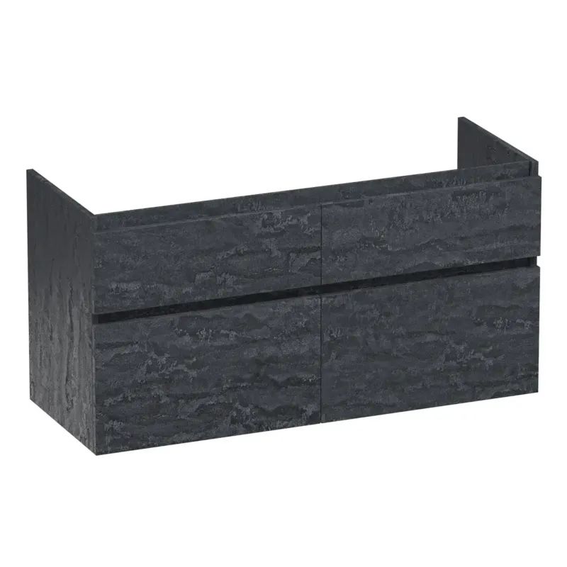 Brauer Delight onderkast 120cm met 4 softclose lades en 2 sifon uitsparingen damascus Merkproduct