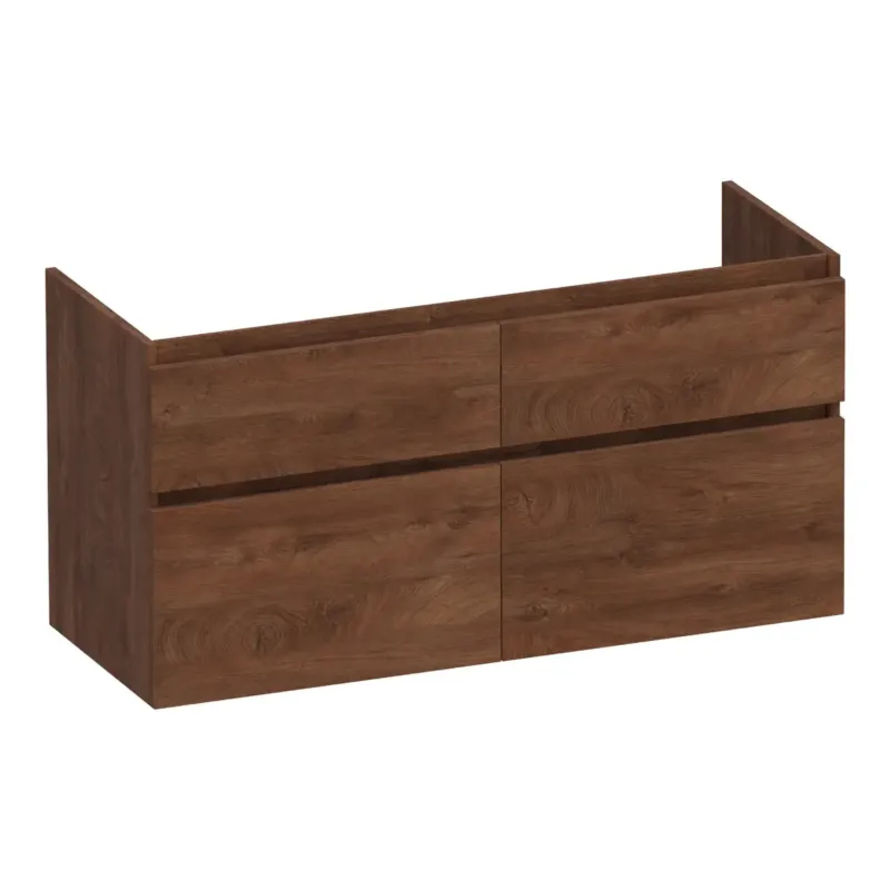 Brauer Delight onderkast 120cm met 4 softclose lades en 2 sifon uitsparingen forest cacao Shop Nu