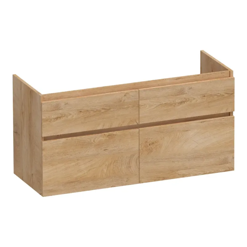 Brauer Delight onderkast 120cm met 4 softclose lades en 2 sifon uitsparingen forest tan Speciale Aanbieding