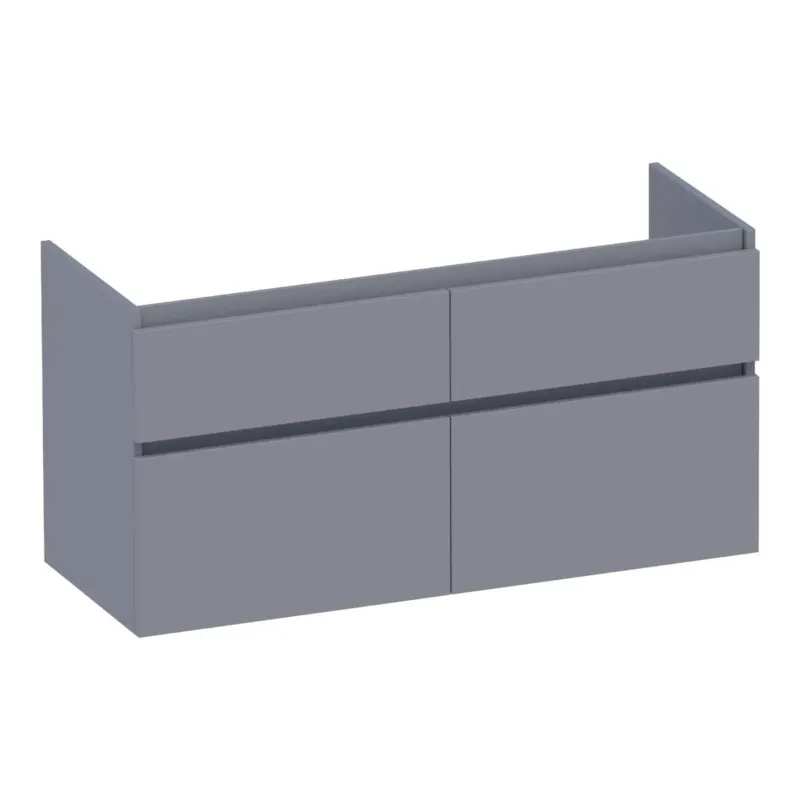 Brauer Delight onderkast 120cm met 4 softclose lades en 2 sifon uitsparingen grijs mat Seizoensaanbieding