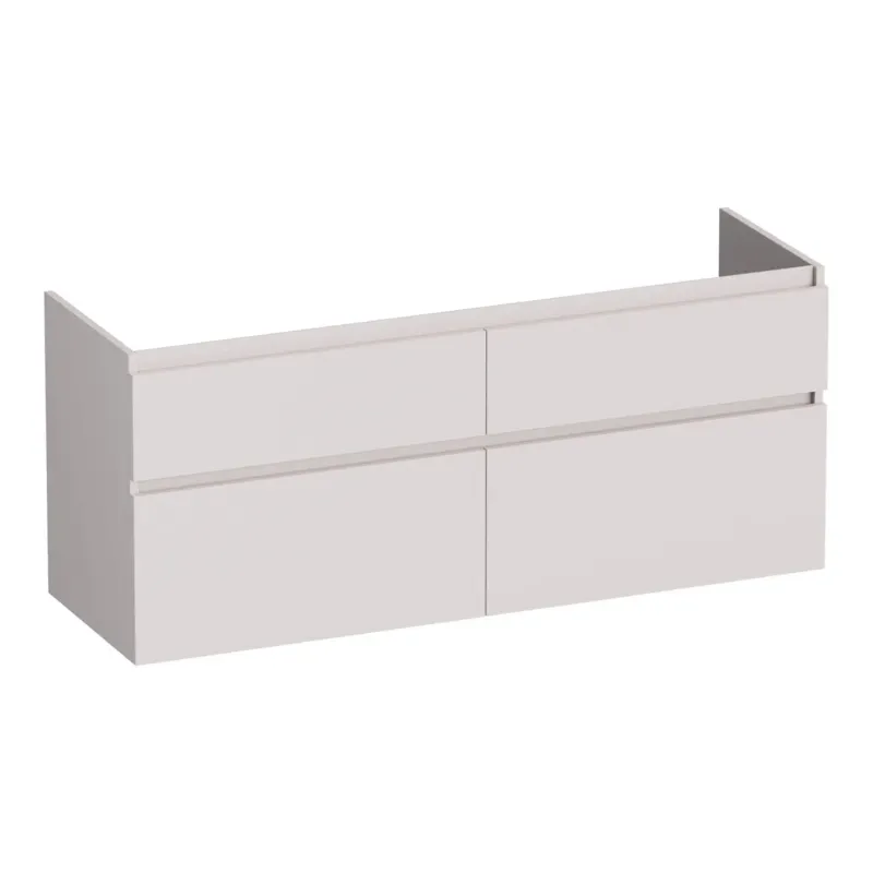 Aanbieding Brauer Delight onderkast 120cm met 4 softclose lades en 2 sifon uitsparingen zand mat
