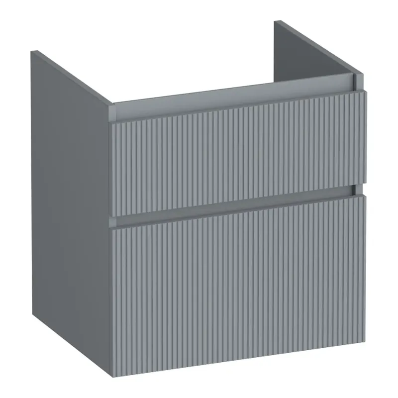 Brauer Delight Wavy onderkast 60cm met 2 softclose lades grijs mat Uitverkoop