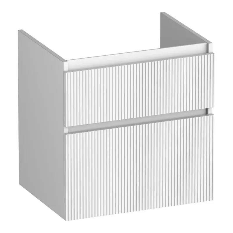 Brauer Delight Wavy onderkast 60cm met 2 softclose lades wit mat Alleen Vandaag