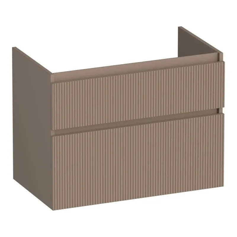 Brauer Delight Wavy onderkast 80cm met 2 softclose lades mokka mat Uitverkoop