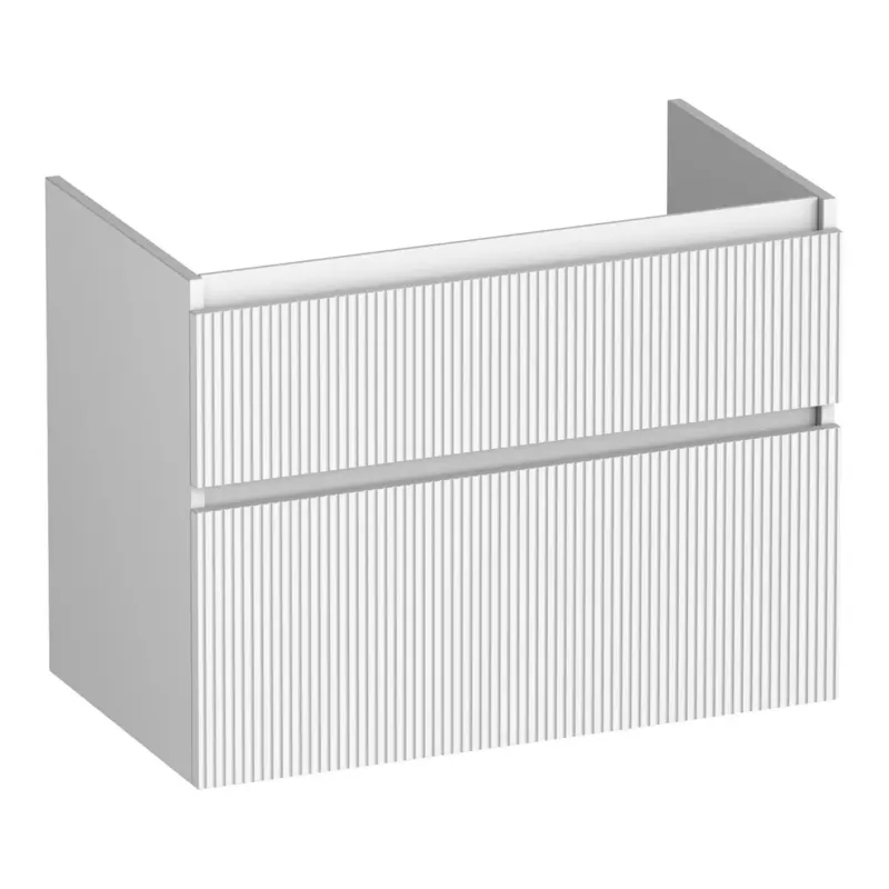 Brauer Delight Wavy onderkast 80cm met 2 softclose lades wit mat Bestel Nu