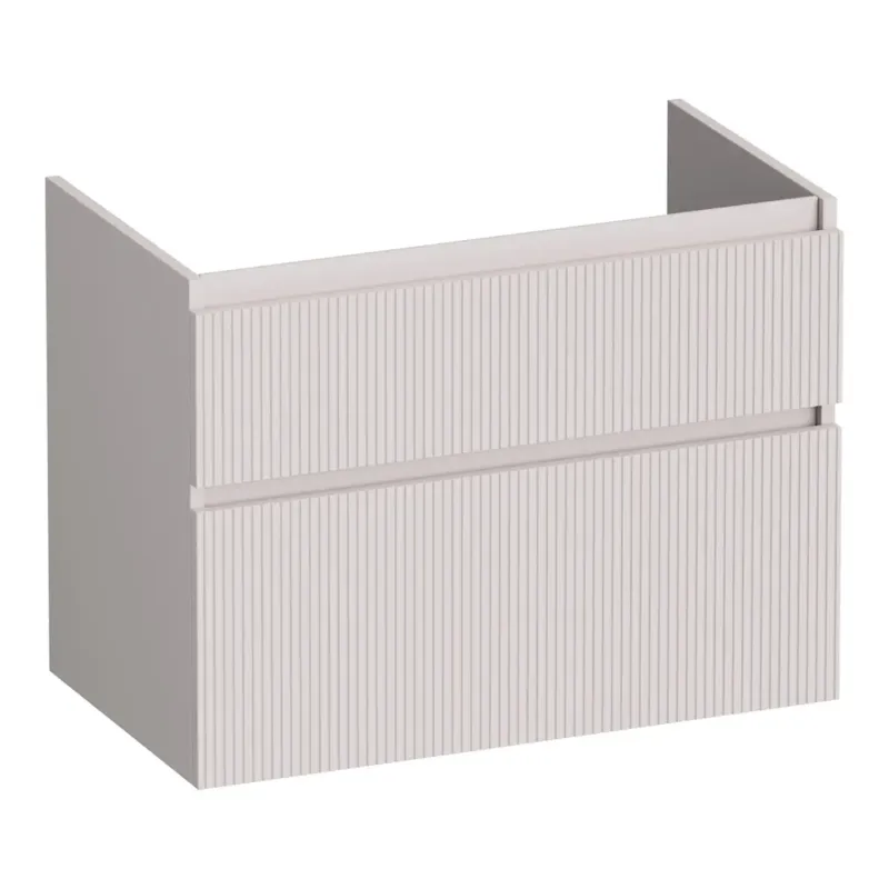 Brauer Delight Wavy onderkast 80cm met 2 softclose lades zand mat Hoge Kwaliteit