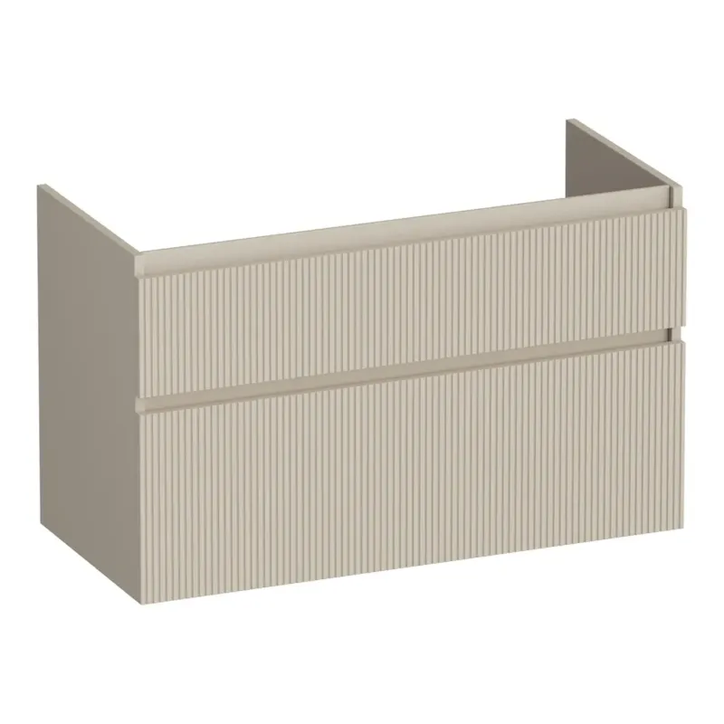 Brauer Delight Wavy onderkast 100cm met 2 softclose lades beige mat Meest Verkocht