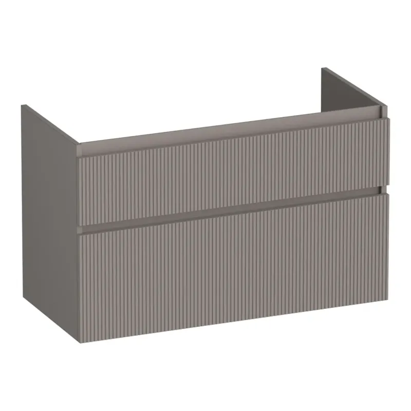 Brauer Delight Wavy onderkast 100cm met 2 softclose lades taupe mat Gecertificeerd