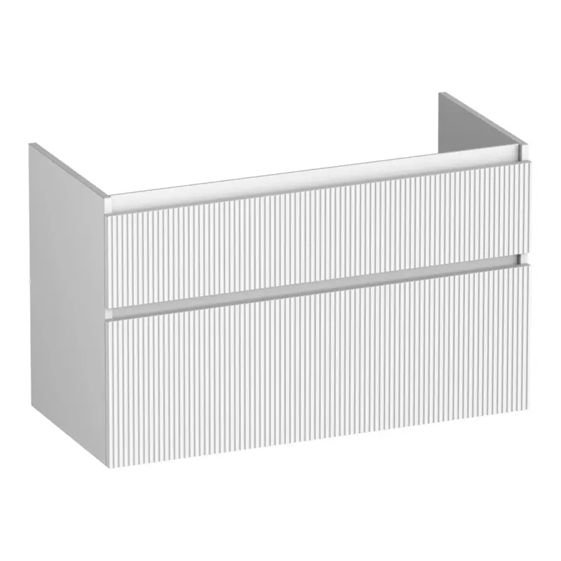 Brauer Delight Wavy onderkast 100cm met 2 softclose lades wit mat Populair