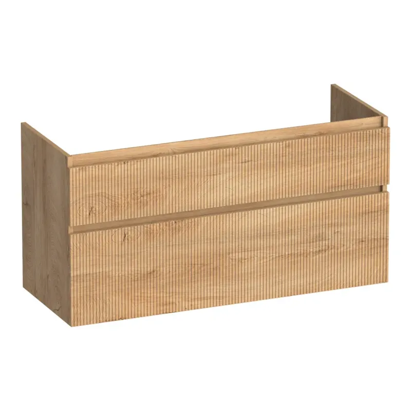 Brauer Delight Wavy onderkast 120cm met 2 softclose lades en 1 sifon uitsparing forest tan Koopje