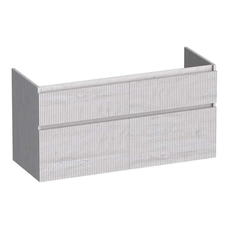 Brauer Delight Wavy onderkast 120cm met 4 softclose lades en 2 sifon uitsparingen forest seashell Speciale Aanbieding