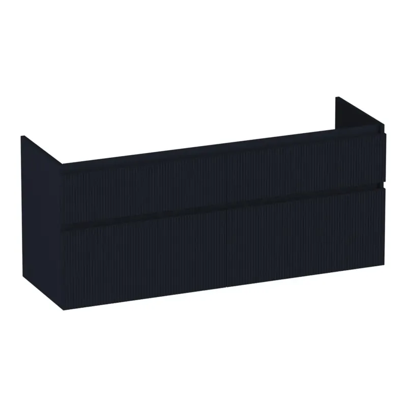 Brauer Delight Wavy onderkast 140cm met 4 softclose lades zwart mat Direct Beschikbaar