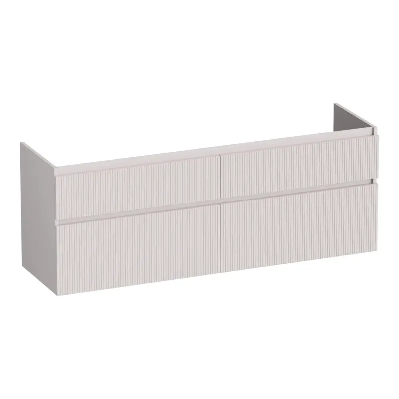 Brauer Delight Wavy onderkast 160cm met 4 softclose lades zand mat Laatste Versie