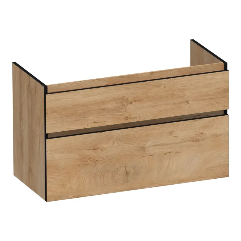 Beperkt Aanbod Brauer Delight Edge onderkast 100cm met 2 softclose lades forest tan