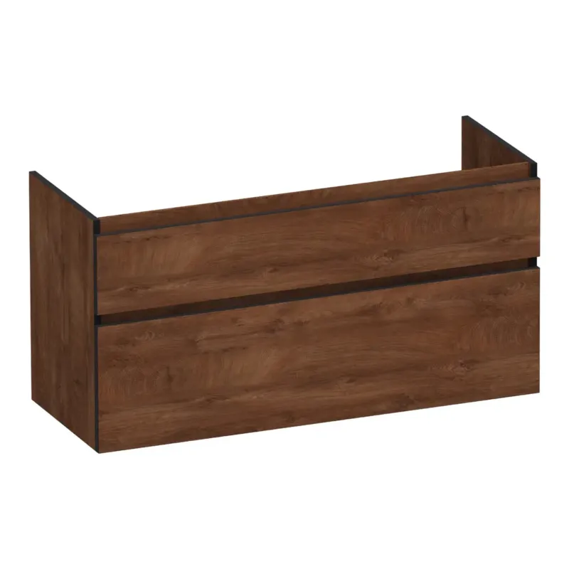Brauer Delight Edge onderkast 120cm met 2 softclose lades en 1 sifon uitsparing forest cacao Beperkte Voorraad