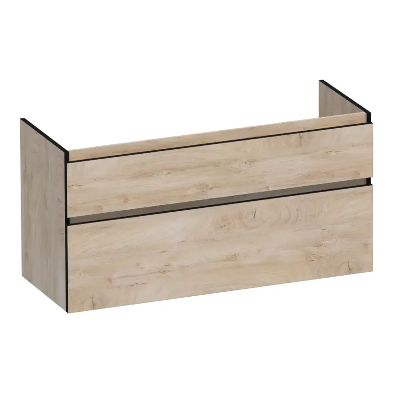Aanbieding Brauer Delight Edge onderkast 120cm met 2 softclose lades en 1 sifon uitsparing forest wheat