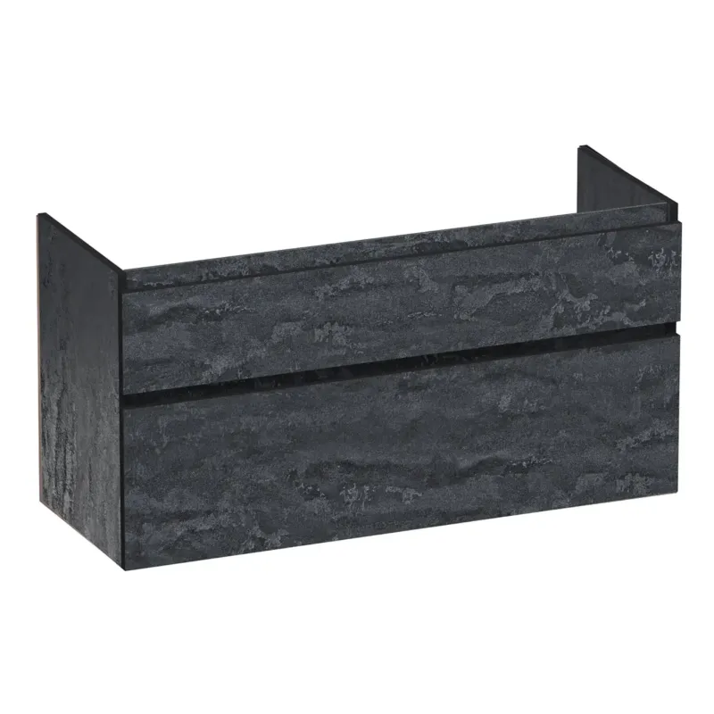 Brauer Delight Edge onderkast 120cm met 2 softclose lades en 2 sifon uitsparingen damascus Speciale Aanbieding