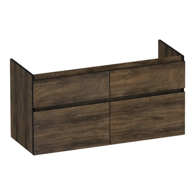 Brauer Delight Edge onderkast 120cm met 4 softclose lades en 2 sifon uitsparingen grove Populair