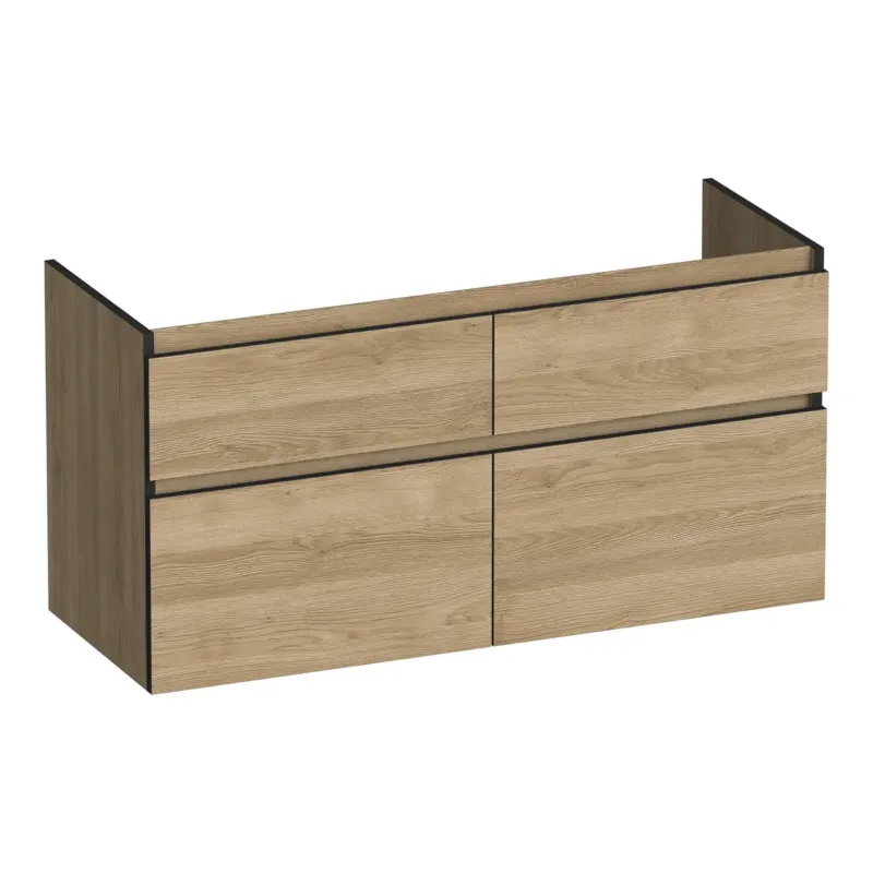 Brauer Delight Edge onderkast 120cm met 4 softclose lades en 2 sifon uitsparingen sunlit Koop Vandaag