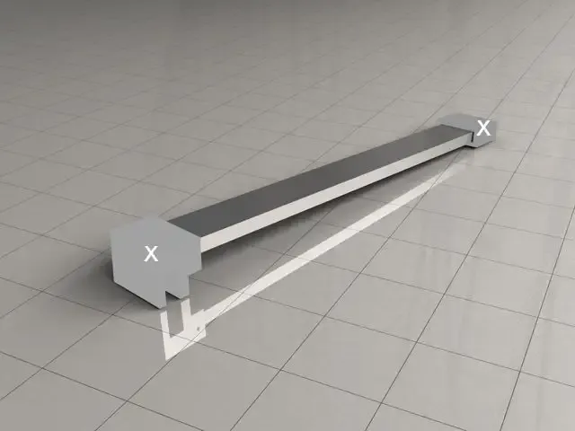 Uitverkoop Mueller Augsburg Losse vierkante stabilisatiestang 120cm