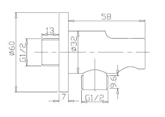 Mueller Round luxe messing muur doucheaansluiting+opsteek 1/2" chroom Koop Online