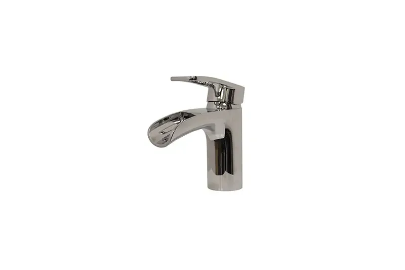 Superprijs Mueller Alegra watervalkraan + klikwaste PVD-coating chroom