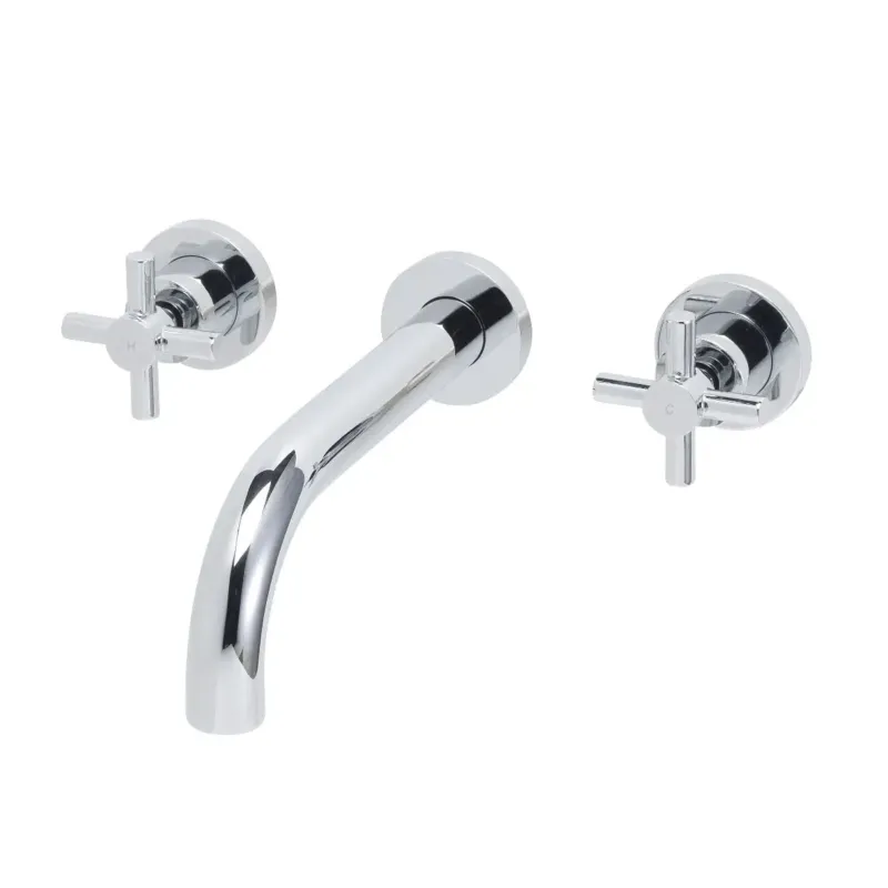 Mueller Mika inbouw-wastafelkraan 2-knops PVD-coating chroom Premium