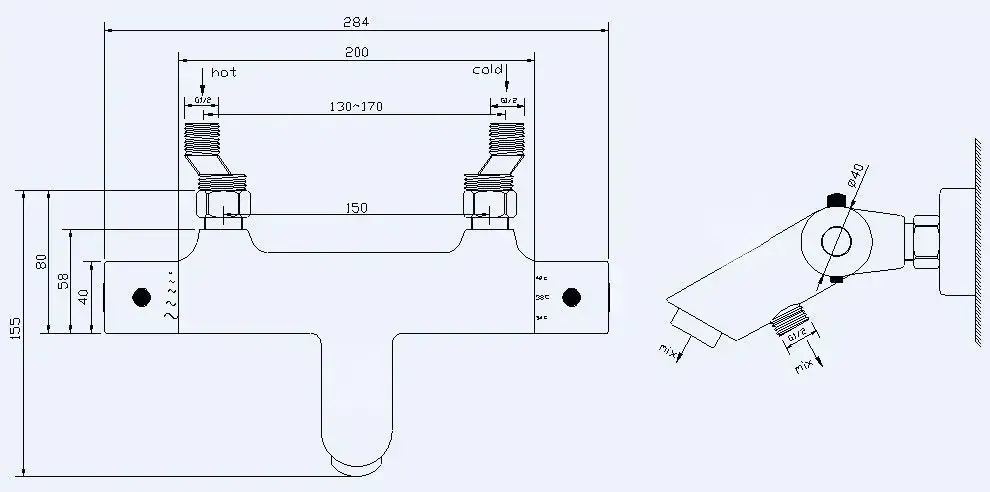 Exclusieve Aanbieding Mueller Round thermostatische badkraan chroom