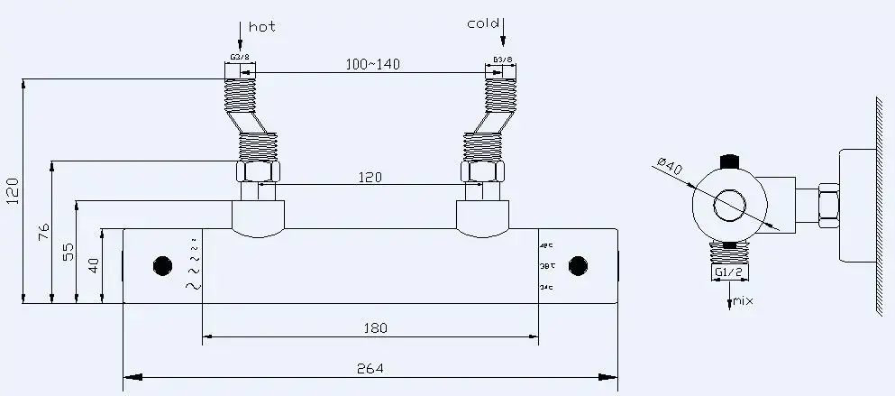 Must-Have Mueller Round thermostatische douchekraan 12cm RVS Look