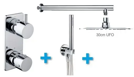 Mueller Ufo inbouw regendouche wandarm 30cm hoofddouche Gecertificeerd