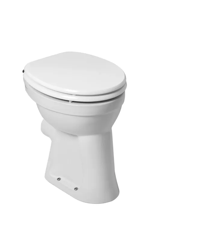 Mueller Staande verhoogde toiletpot +6 PK wit zonder reservoir Favoriet