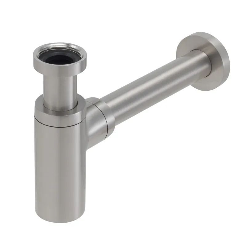 Mueller Pip sifon 11/4+muurbuis+Rozet RVS-look Dagaanbieding