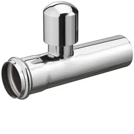 Favoriet Mueller Chroom muurbuis recht met beluchter 32mm