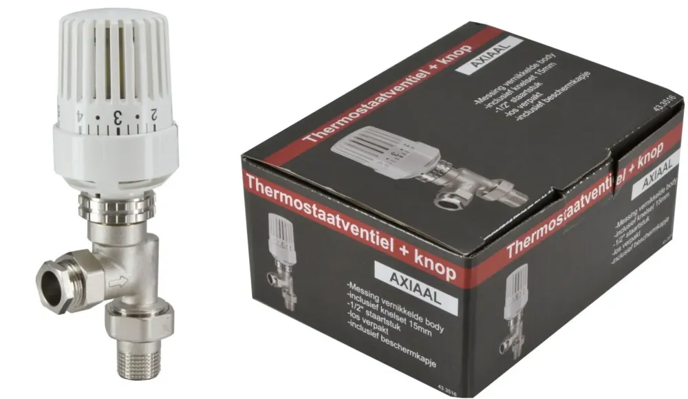 Actieprijs Calor Riko Thermostaat radiatorventiel 1/2"x15mm axiaal
