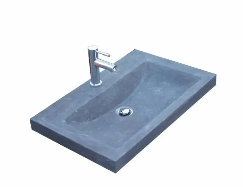 Superprijs Lambini Designs Novara compacte wastafel natuursteen 60cm met kraangat