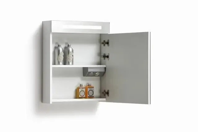 Laatste Kans Lambini Designs TL spiegelkast Hoogglans wit 58cm rechts
