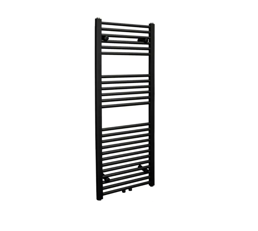 Sanicare design handdoekradiator 60x120cm midden aansluiting zwart mat Superprijs