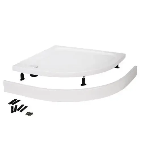 Koopje Saniclear Dura douchebak 90x90 kwartrond met paneel wit