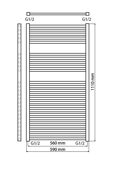 Koopje Haceka Sahara handdoek radiator 111x59cm wit