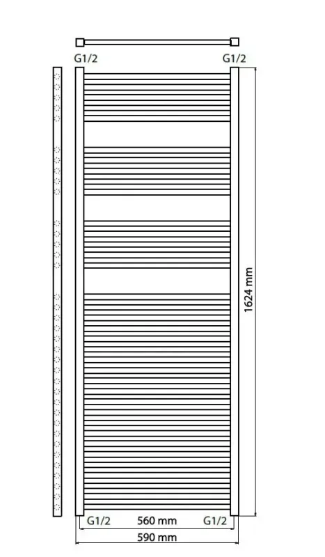 Nieuw Haceka Sahara handdoek radiator 162x59cm wit