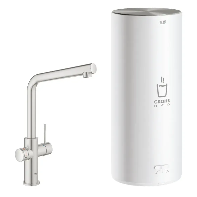 Grohe Red New Duo kokend water kraan met L uitloop en L formaat boiler RVS Koop Vandaag
